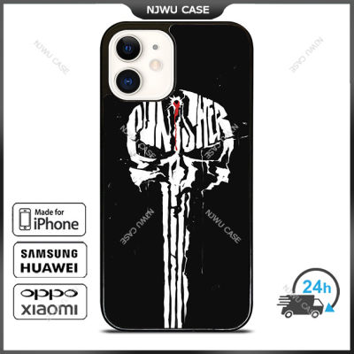 The Punisher Skull Splash Effect Phone Case for iPhone 14 Pro Max / iPhone 13 Pro Max / iPhone 12 Pro Max / XS Max / Samsung Galaxy Note 10 Plus / S22 Ultra / S21 Plus Anti-fall Protective Case Cover