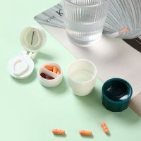 【CW】◊  Multifunction 4 Layer Tablet Grinder Pill Cutter Medicine Splitter Storage Crusher