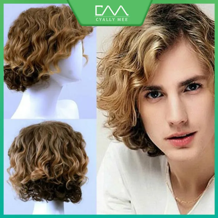 Fashion Men's Wigs Korean Male Hair Handsome Boys Short Curly Hair Fluffy  Realistic Curly Hairstyle Wig Headgear Daily Wear Cosplay Costume Party  Walmart Canada | Men Short Curly Hair Handsome Wig Male