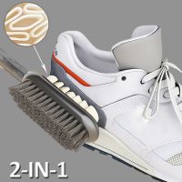 2-in-1 Leather Shoe Brush Cleaning Brushes for Suede Boots Bags Shoes Care White Rubber Scrubber Cleaner Home Cleaning Tool Shoes Accessories