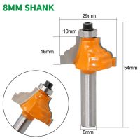 1PC 8MM Shank Milling Cutter ไม้แกะสลักเส้นด้ายไม้เราเตอร์บิตตรง End Mill Trimmer ทําความสะอาด Flush Trim Corner Round Cove