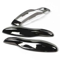 3pcs Jet Black Fob Remote Key Case Key Cover Modified Key Shell Replace Refit Porsche Boxster Cayman 911 Panamera Cayenne Macan