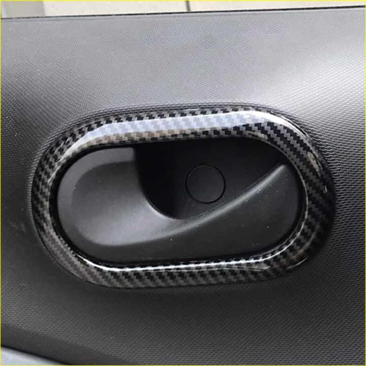 huawe-car-carbon-fiber-interior-door-handle-frame-decorative-for-benz-smart-453-fortwo-forfour-2015-2020-accessories
