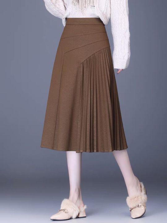 Chân váy nữ co gĩan xếp ly dáng dài phong cách công sở  Hanyza Store
