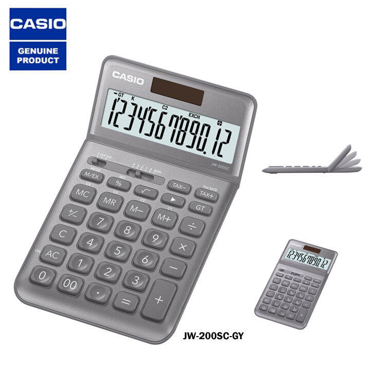 Casio Calculator JW200SC GRAY Calculator Compact Desk Type Lazada PH