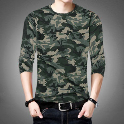 KNIGHT {M-5XL} เสื้อยืดลำลองคอกลมแขนยาวผู้ชายลายมังกร