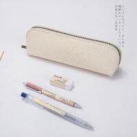 Korean Triangle Canvas Cosmetic Cases Student Pencil Bag Ins Simple Texture Storage Bags