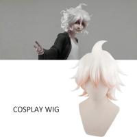 White Cosplay Wig Danganronpa Komaeda Nagito Halloween Dress Up Party M7G4