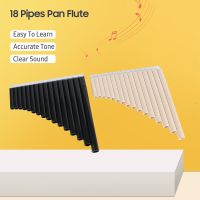 18ท่อขลุ่ยอินคา C กุญแจ Panpips เครื่องเป่า Pan Flute กับปากแซคโซโฟนสำหรับผู้เริ่มเรียนเริ่มต้นสนุกกระเป๋าหิ้วดนตรีเรียนรู้อย่างสนุกสนาน