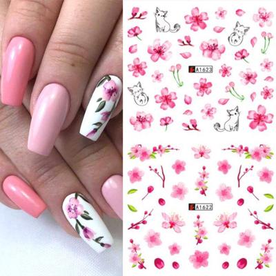 Foil Designs With Tree Manicure Summer Flower Leaves For Blossoms Decorations Sliders Water Nail Decals