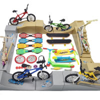 Tech Fingerboard Skate Ramp Parts Set Skateboarding Finger BMX Bicycle Two Wheel Mini Scooter Fingertip Bikes Toys Kids Gifts