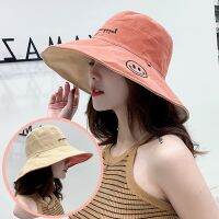 【Hot Sale】embellishembellish2020ใหม่ FashionEmbroidery WomenHat ฤดูใบไม้ผลิหมวกถังสบายๆหมวกสองด้าน WearSun CapHat