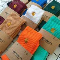 {Sock Shop} ชุดใส่เล่นแนวสตรีทคาร์ฮาร์ตชุดเกาะอกทรงสูงสำหรับผู้ชายผู้หญิงผ้าขนหนูคอตตอนบริสุทธิ์ปักพื้นพื้นขาวดำเทาญี่ปุ่นชุดคู่สไตล์เกาหลี