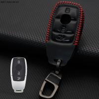 KLL For Mercedes Benz S G Class S Class S63 AMG S65 AMG S450 S550e S560 Car Remote PU Leather Key Chain Ring Holder Case Cover Shell