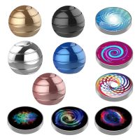 Desk Stress Relief Toy Metal Round Fidget Spinner Galaxy Star Luminous Fingertip Gyro Rotating Spherical Spinning Top for Adults