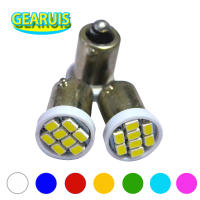 2021100X High Quality BA9S T4W 8 SMD 1206 LED Interior Light 3020 8smd Wedge Auto Reading Dome Lamps White Red Blue Yellow Green 12V