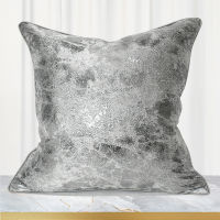 Luxury Cushion Cover Abstract Silver Gray Pillowcase 45x45 50x50 Throw Pillow Cover For Sofa Ho Livingroom Home Decoration