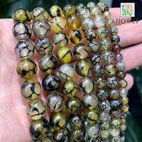 Natural Stone Green Dragon Vein Agates Round Beads for Jewelry Making DIY Handmade Bracelet Necklace 15" Strand 4/6/8/10/12/14mm Beads