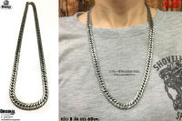 สร้อยคอ รมดำ8มิล หยักnecklace hiphop สแตนเลสแท้ Stainless แฟชั่นชาย แฟชั่นผู้หญิง 316l allacc