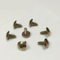 20pcs M6 Cross Big flat head Triangular screw Self-tapping self locking bolt Phillips screws Mushroom heads Color zinc 10-40mm L Nails Screws  Fastene