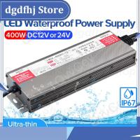 Dgdfhj Shop 400W LED Driver DC12V 24V IP67 Waterproof Lighting Transformers for Outdoor Lights Power SupplyAC175-265V 400W