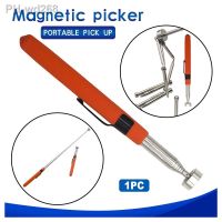 Portable 8-pound orange with pen clip magnetic retractable pickup magnetic suction iron rod pickup tool