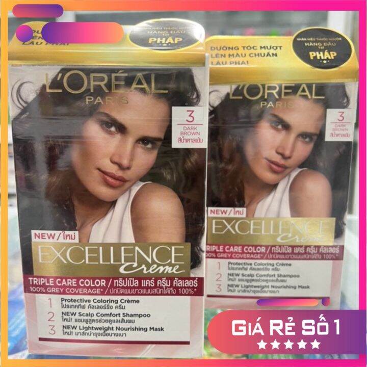 Mua Thuốc Nhuộm Tóc Phủ Bạc L'Oreal Excellence Crème 3.0 giá 169,000 trên  Boshop.vn