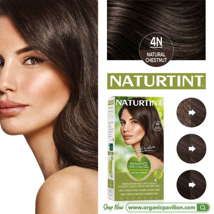 naturtint-ผลิตภัณฑ์เปลี่ยนสีผม-4n-natural-chestnut-สีน้ำตาลธรรมชาติ-permanent-hair-colour-gel-170-ml