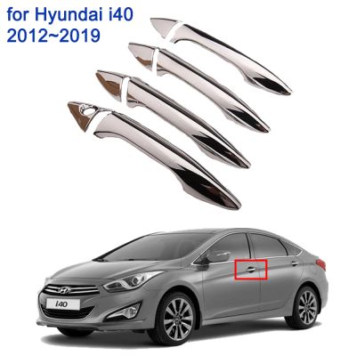 for Hyundai i40 2012 2013 2014 2016 2017 2018 2019 Chrome Door Handle Covers Trim Set Car Stying Accessories Exterior Stickers