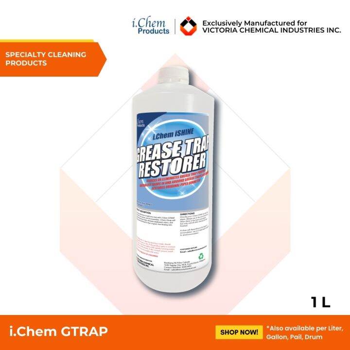 GREASE TRAP RESTORER 1 LITER (GREASE TRAP CLEANER DECLOGGING GREASE