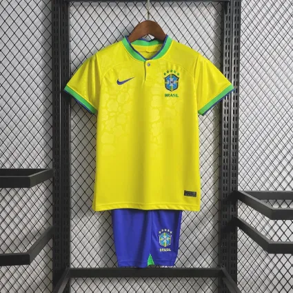 Brazil training jersey soccer uniform men's shirt football short sleeve  sport yellow top t-shirt 2022