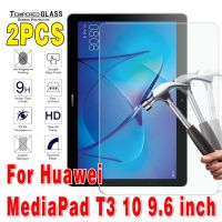 2 Pcs กระจกนิรภัยสำหรับ Huawei Media Pad T3 10 ป้องกันหน้าจอแท็บเล็ต 9.6 "กระจกนิรภัยแท็บเล็ตหน้าจอป้องกันฟิล์ม-Kouzuo