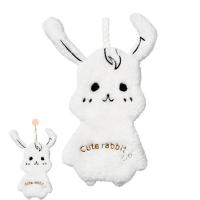 Absorbent Hand Towels Absorbent Rabbit Coral Fleece Thickened Hand Towel Skin-Friendly Cute Towels with Lanyard Children Bathroom Towels for Boys &amp; Girls kind