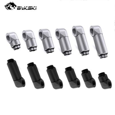BYKSKI B-RD90-EXJMale to Female 90 Degree Rotary Fitting Extender Elbow G1/4 PC Water Cooling Connector 15/20/25/30/35/40mm