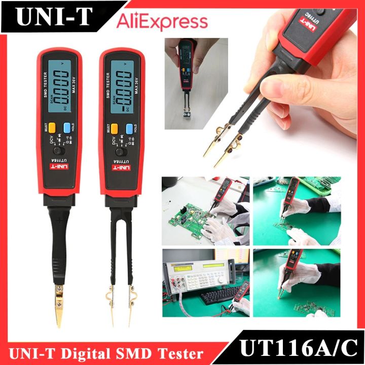 cw-๑-ut116a-ut116c-digital-smd-tester-electrical-multimeter-resistance-capacitance-continuity-diode-test