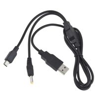 2 in 1 USB Charger Cable For PSP 1000 2000 3000 Charging Transfer Data Powe Cord For Sony PSP 2000 Power Cable Game Accessory