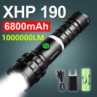 0Lm Newest XHP190 Powerful Led Flashlight 18650 Usb Rechargeable XHP50. 2 High Power Led Torch Light outdoor hand lamp