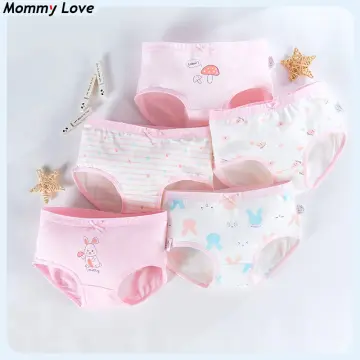 5pcs/Lot Children Cotton Boxers Cute Designs Printing Panties Teen Girl  Brief Soft Healthy Underpants Size 2T-12T Girl Brief