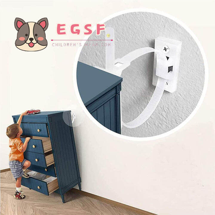 Furniture Anchors (10 Pack) for Baby Proofing, AntiTip Furniture Wall