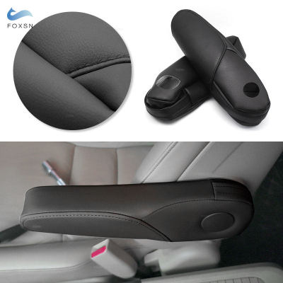 2Pcs สีดำรถอุปกรณ์เสริมไมโครไฟเบอร์หนัง Driver ผู้โดยสารด้านข้างที่นั่ง Armrest Handle สำหรับ Honda CRV 2007 2008 2009