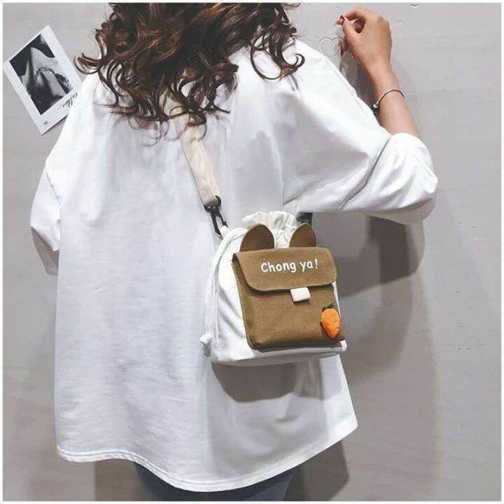 ins-cute-rabbit-shoulder-bags-cartoon-outdoor-sling-bag