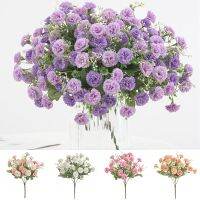 5 Forks 20 Heads Korean Holding Fake Flowers Small Lilac Artificial Flowers,for Table Desk Home Decoration