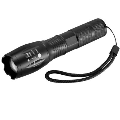 ไฟฉาย LED Zoomable Flashlight รุ่น T6 สีดำ