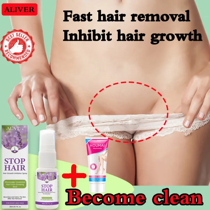 ALIVER （buy one get one free）Hair remover permanent ​Pubic hair remover  Hair removal for
