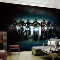 Photo Wallpaper Retro Creative Motorcycl Car Theme Bar Restaurant Background Wall Murals 3D Self-Adhesive Waterproof Stickers