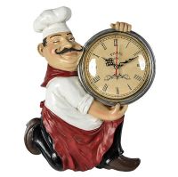 Resin Chef Cute Wall Clock Home Watch Bathroom Kitchen Clock vintage Wall Watches Home Decor Wall Clock Modern Design