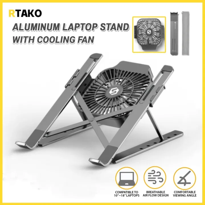 RTAKO Laptop Stand With Cooling Fan Aluminum Alloy Laptop Cooler Laptop