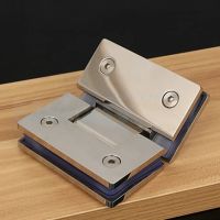 ☎ Bathroom clip glass door hinge shower room precision cast solid 304 stainless steel(H135)