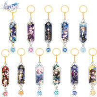 Honkai Star Rail พวงกุญแจ Pom March 7th Trailblazer อะนิเมะอะคริลิค Key Ring จี้ของเล่นกระเป๋าเป้สะพายหลังตกแต่งรถ Key Chain Kawaii ของขวัญ