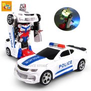 Police Deformation Car Station Wagon Car Model Electronic Police Robot Car